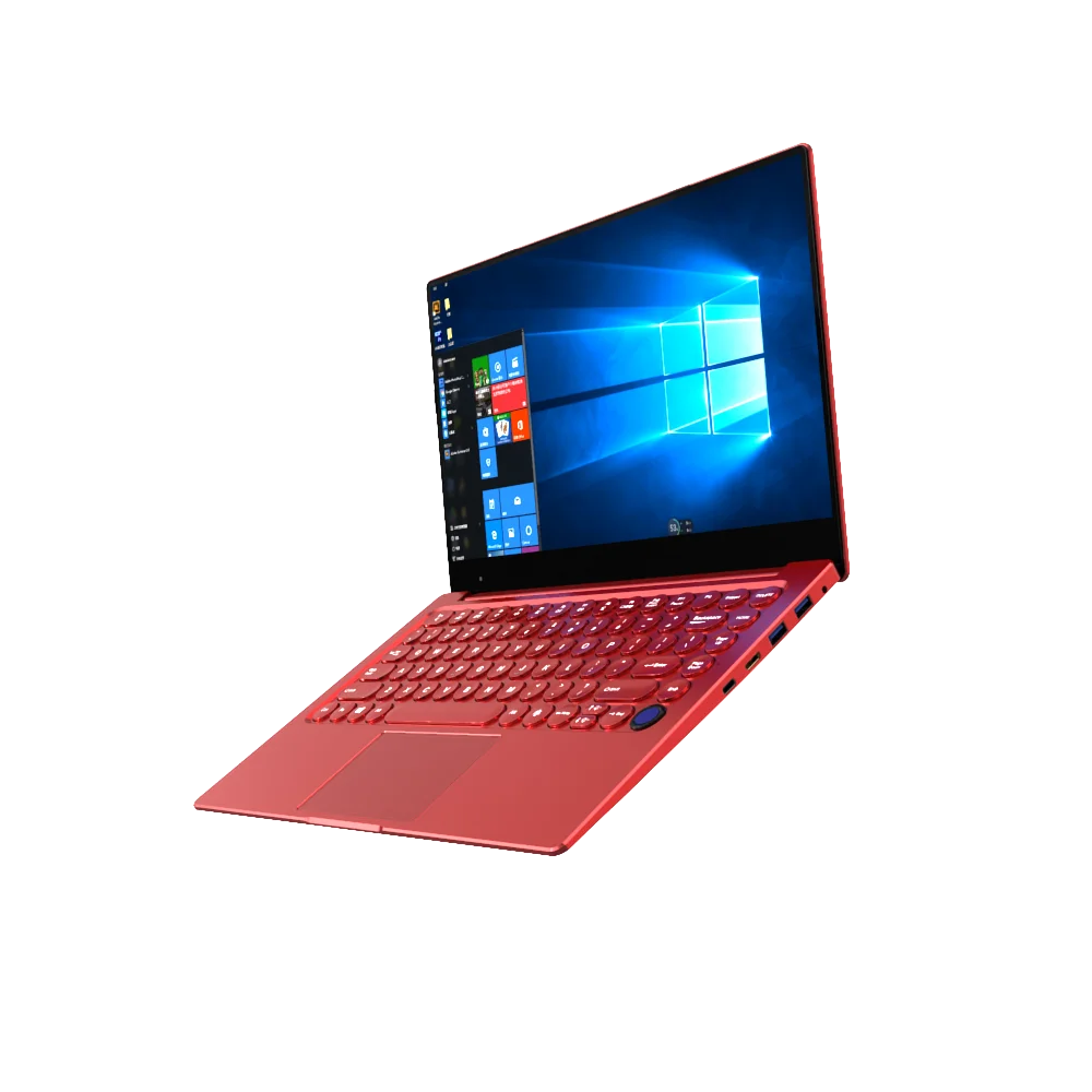 14.1 inch 3867U Red Smart Beautiful Slim Notebook Computer Win 10 System Portable Laptop PC