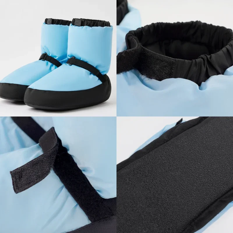 أحذية باليه دافئة للنساء، أحذية تدريب قطنية ناعمة، أحذية دافئة للرقص الشتوي من القطيفة وسميكة للأطفال #5