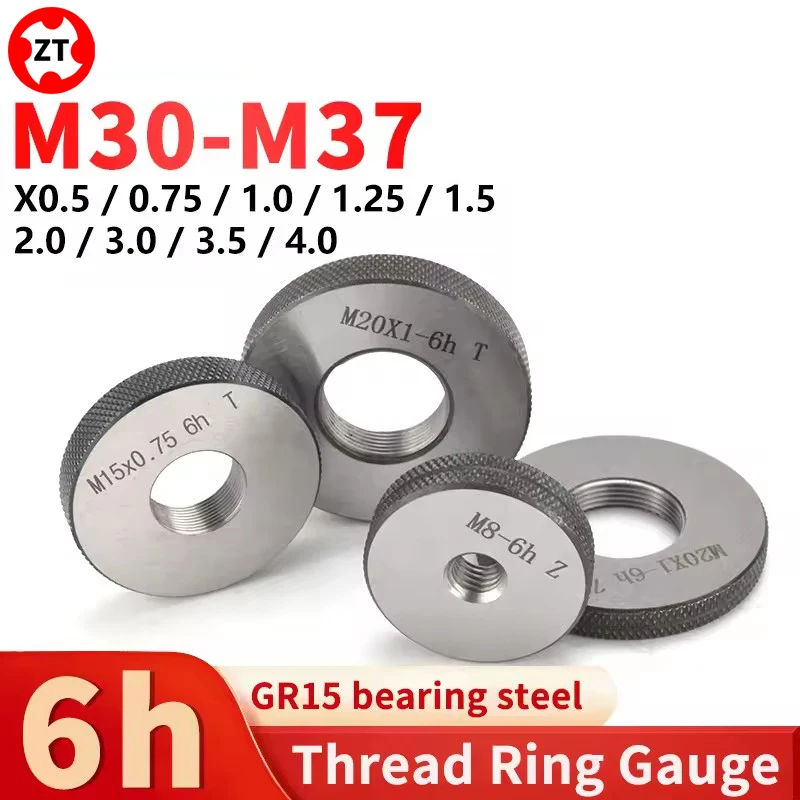 

1 компл. (1*GO+1*NOGO) 6 часов M30-M37 Нестандартный метрический инструмент для измерения кольца с мелкими зубьями X0,5/0,75/1,0/1,25/1,5/2,0/3,0/3,5/4,0