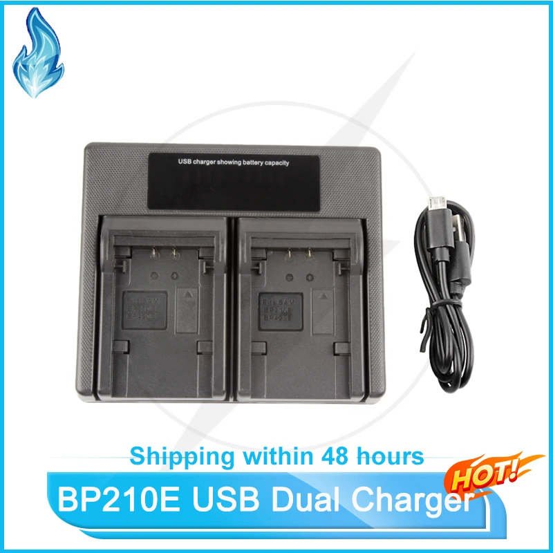 

Battery IA-BP210E LCD Dual USB Charger for Samsung HMX-S10 S15 S16 H200 H203 H204 H205, SMX-F40 F43 F44 F40BN F40LN F43BN F44BN