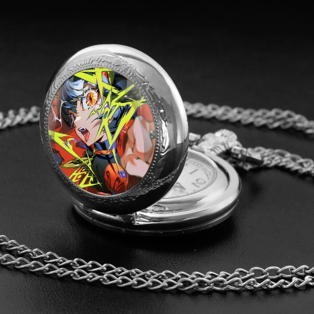 Exquisite Animation Design Glass Dome Pocket Watch – Quartz Movement, Arabic Numerals Dial & Durable Chain, Perfect Gift