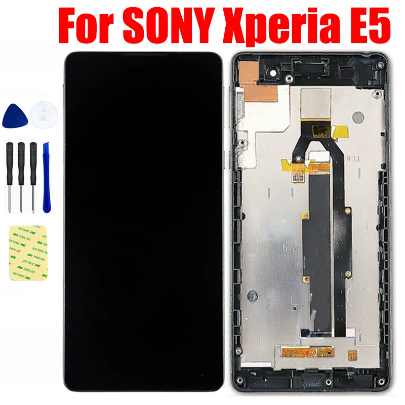 

For SONY Xperia E5 F3311 F3313 LCD Display Monitor Module Panel Matrix with Touch Screen Digitizer Sensor Glass Assembly Frame