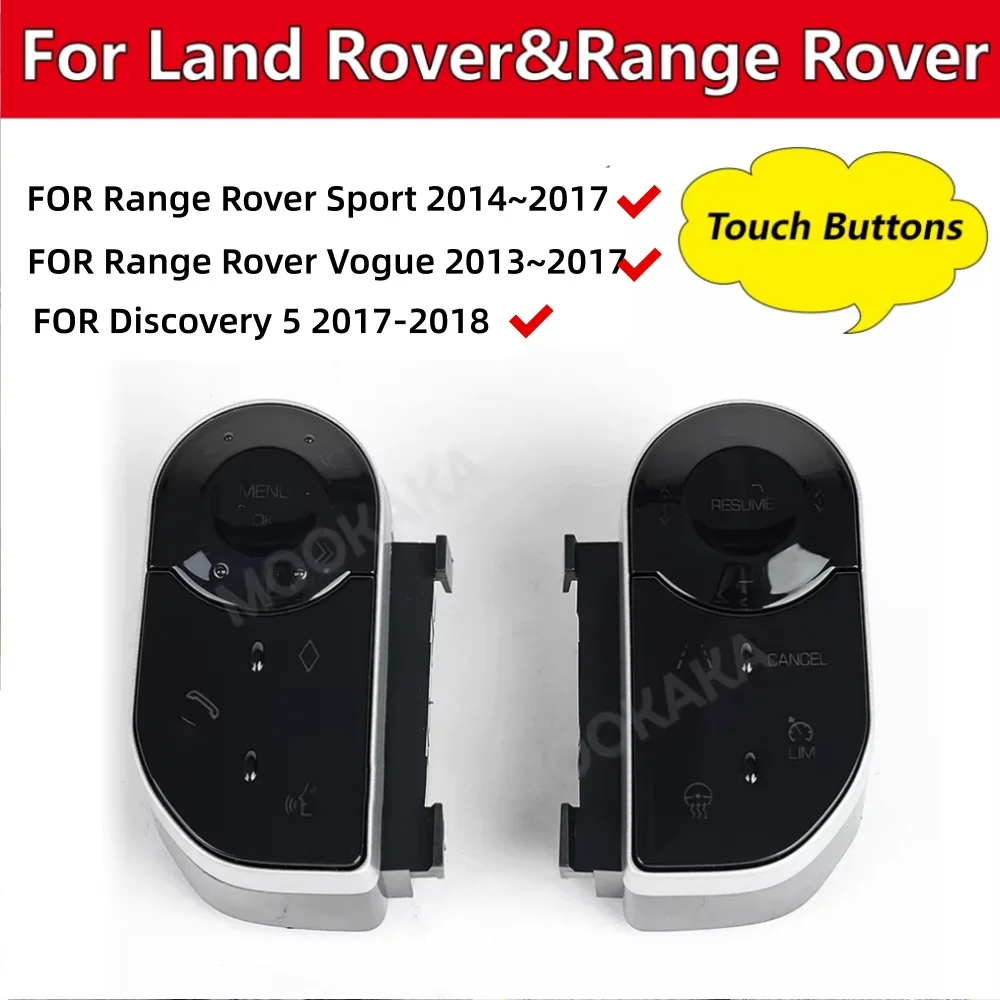 For Range Rover Vogue L405 Sport L494 For Land Rover Discovery 5 Style Keys Touch Button Aftermarket Car Steering Wheel Buttons