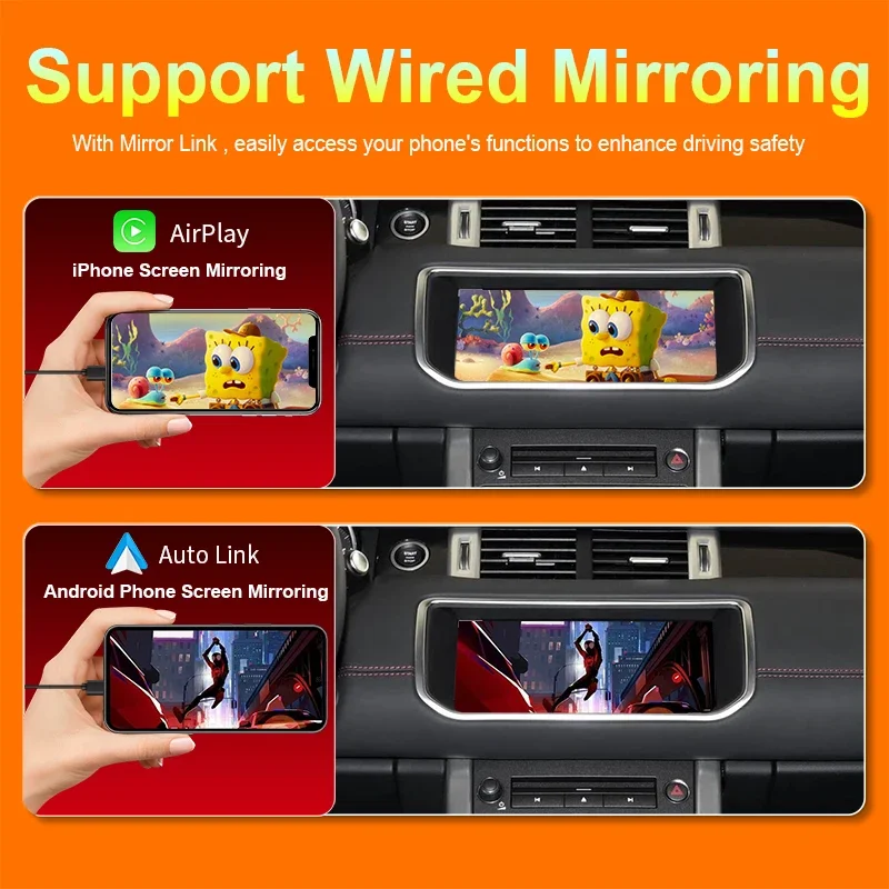Wireless USB Adapter for CarPlay Android Auto Compatible 2016-2018 Land Rover Range Rover Evoque Discovery Jaguar Harman System