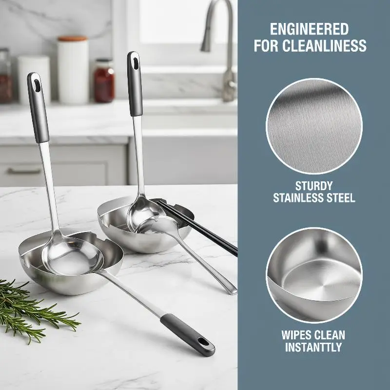 Stainless Steel Self-Standing Spoon Rest Ladle Rack, Thickened Stable Base Rust Proof Utensil Holder, Spatula Soup Ladle Stand