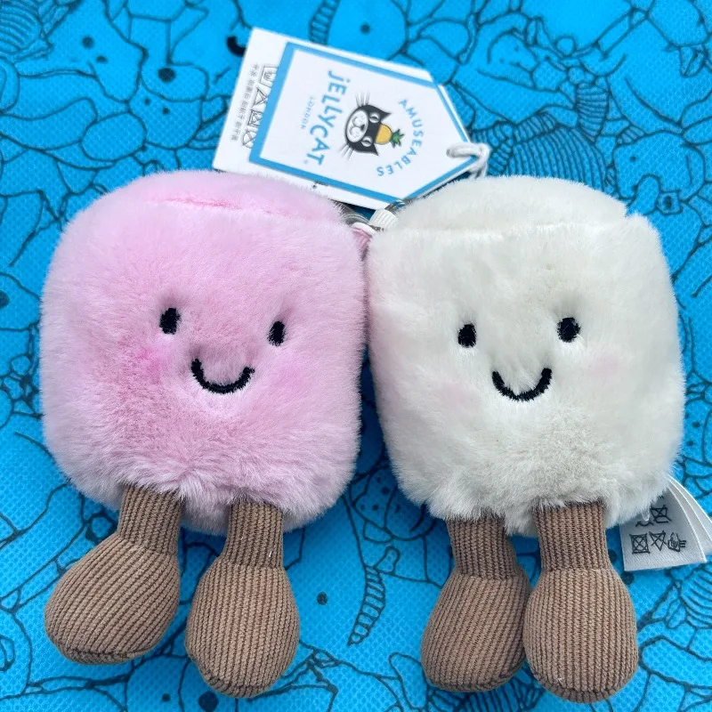 Marshmallow Keychain Tea Bag Watermelon, Croissant, Cotton Candy, Cake, Peanut Cherry Pendant Croissant Keychains Birthday Gifts view 4
