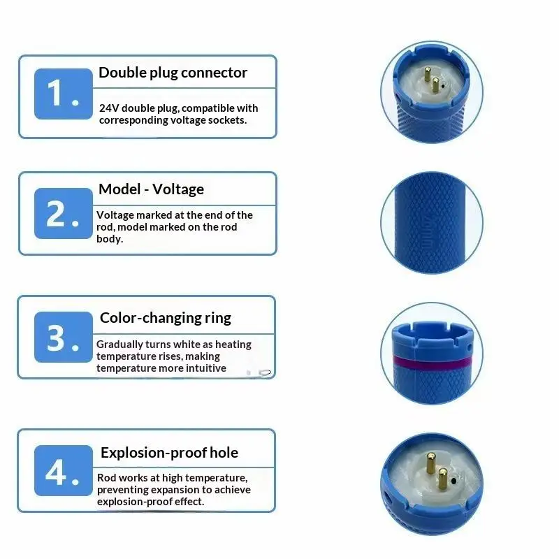 Electric Heated Curler Rollers 24V Digital 110mm Hair Hot Perm Rods for Home DIY Curly Hair Styling