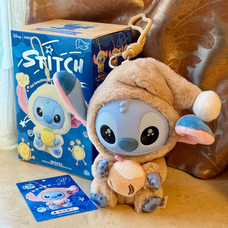 

Натуральная слепая коробка Genz Street Series, виниловая подвеска Mystery Miniso Stitch Eat, Sleep Series, виниловая слепая коробка, подарки на день рождения