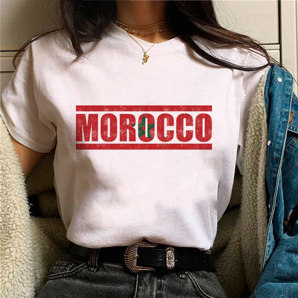 maroc morocco top women Y2K harajuku manga t shirt girl harajuku anime funny clothes