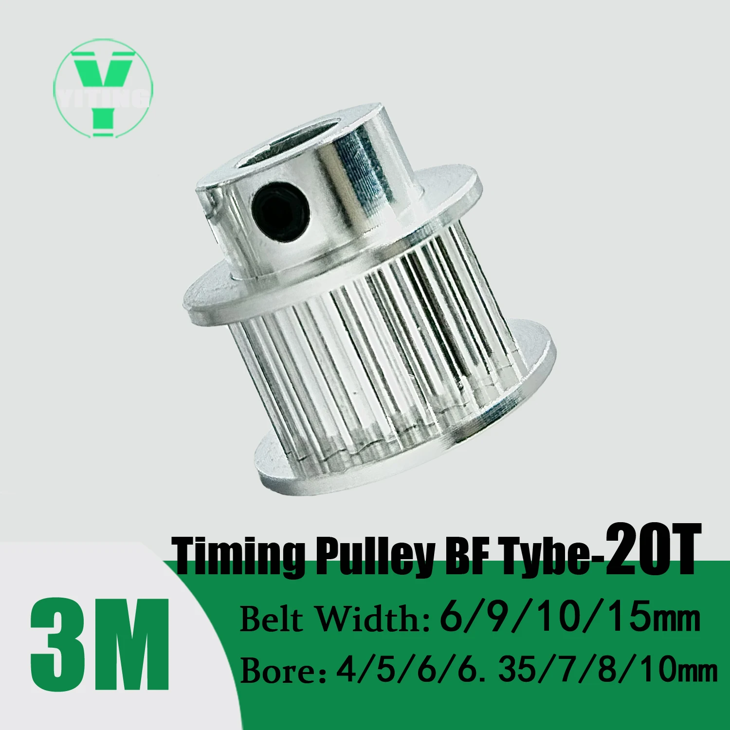 

HTD 3M 20Teeth Timing Pulley Bore 4/5/6/6.35/7/8/10mm Synchronous Wheel For HTD3M Belt Width 6/9/10/15mm 20T Gears 20Teeth