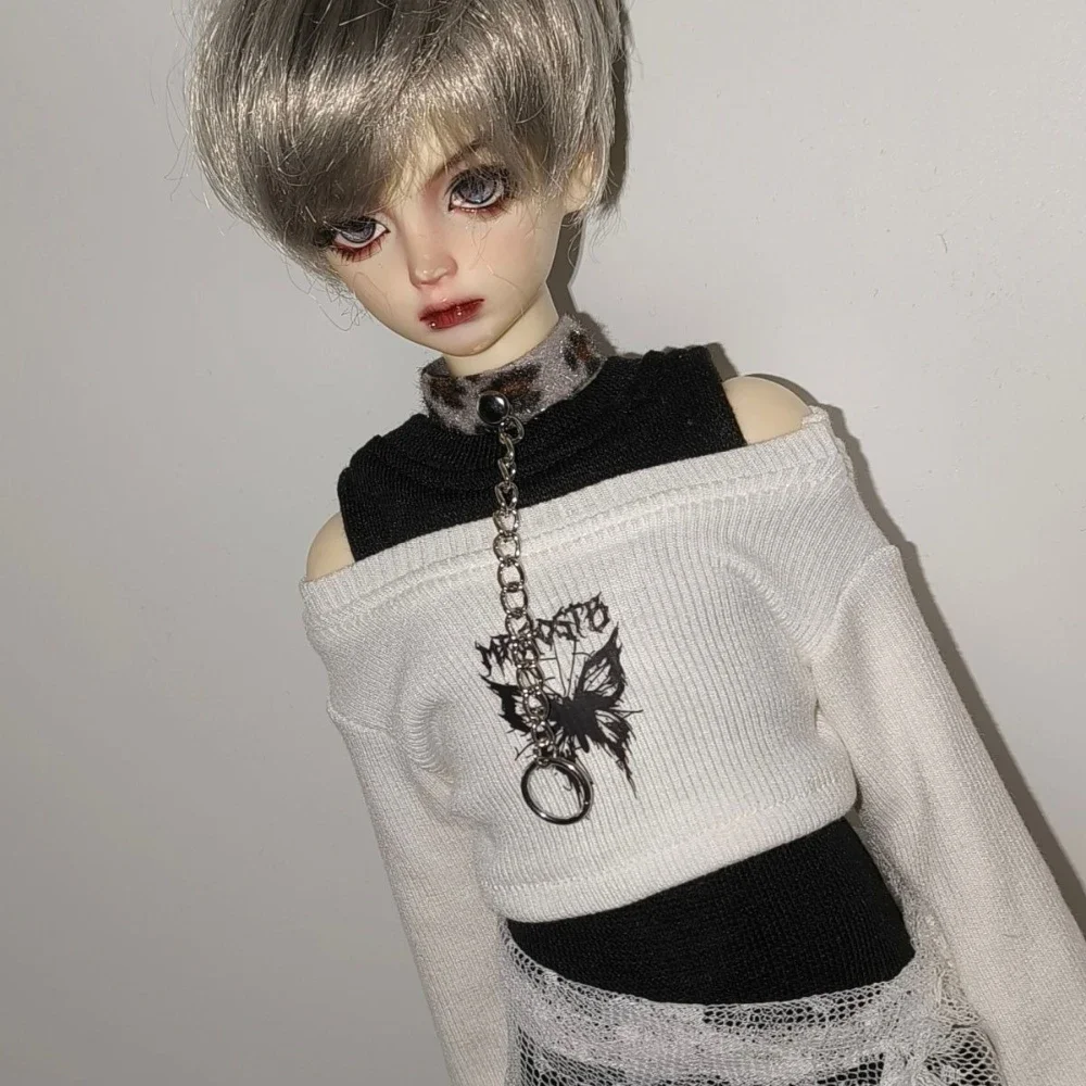 1/4 Ubranka dla lalek Garnitur dla 45 cm lalki Bjd Play House Dress Up Girl Toys Sweet Cool Set Gift Fashion Doll Accessories, No Doll