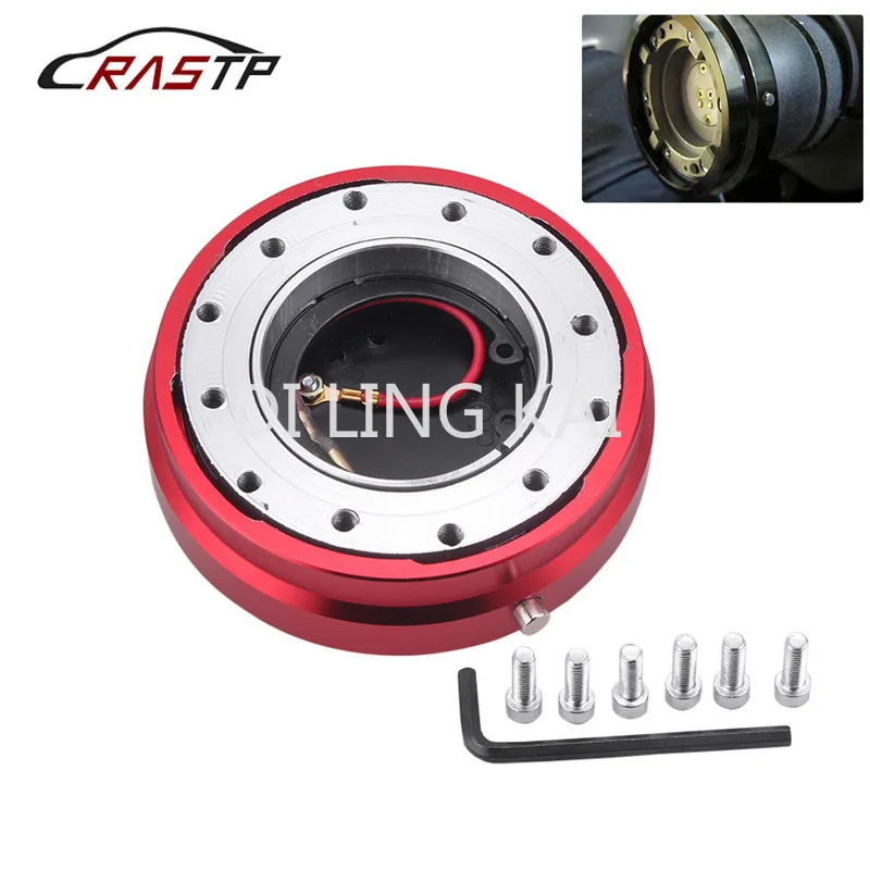 

Car Modification Steering Wheel Quick Release Tool Thin Aluminum Alloy Racing Steering Wheel Quick Release with Button Lock