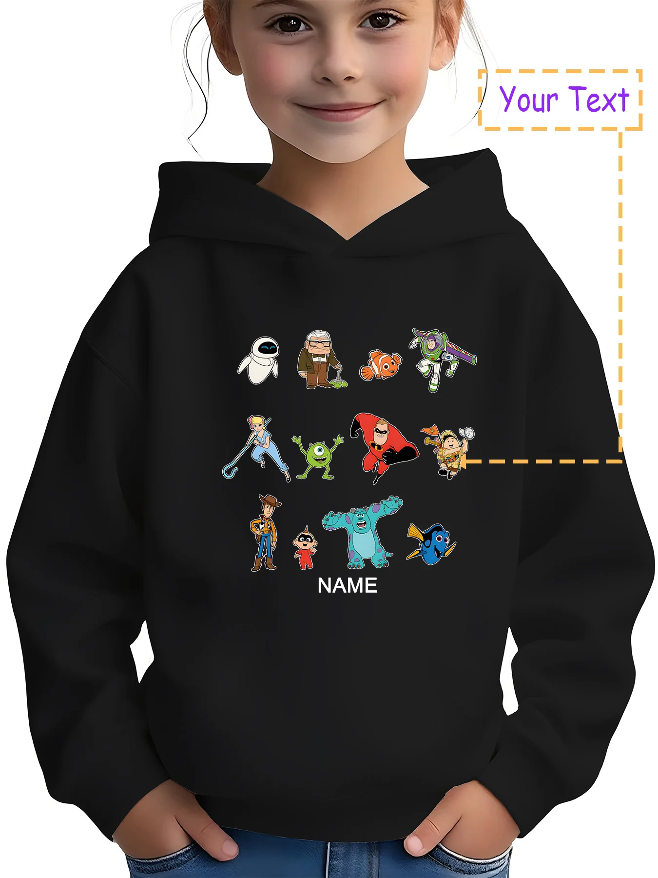 

MINISO Disney All-Stars Hoodie - Featuring characters like Wall-E and Nemo, this is a must-have for collectors and theme lovers.