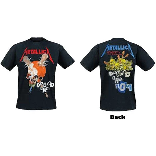 Damage Inc Metallica Band T-Shirt Cotton Graphic Tee Men Women Summer Streetwear