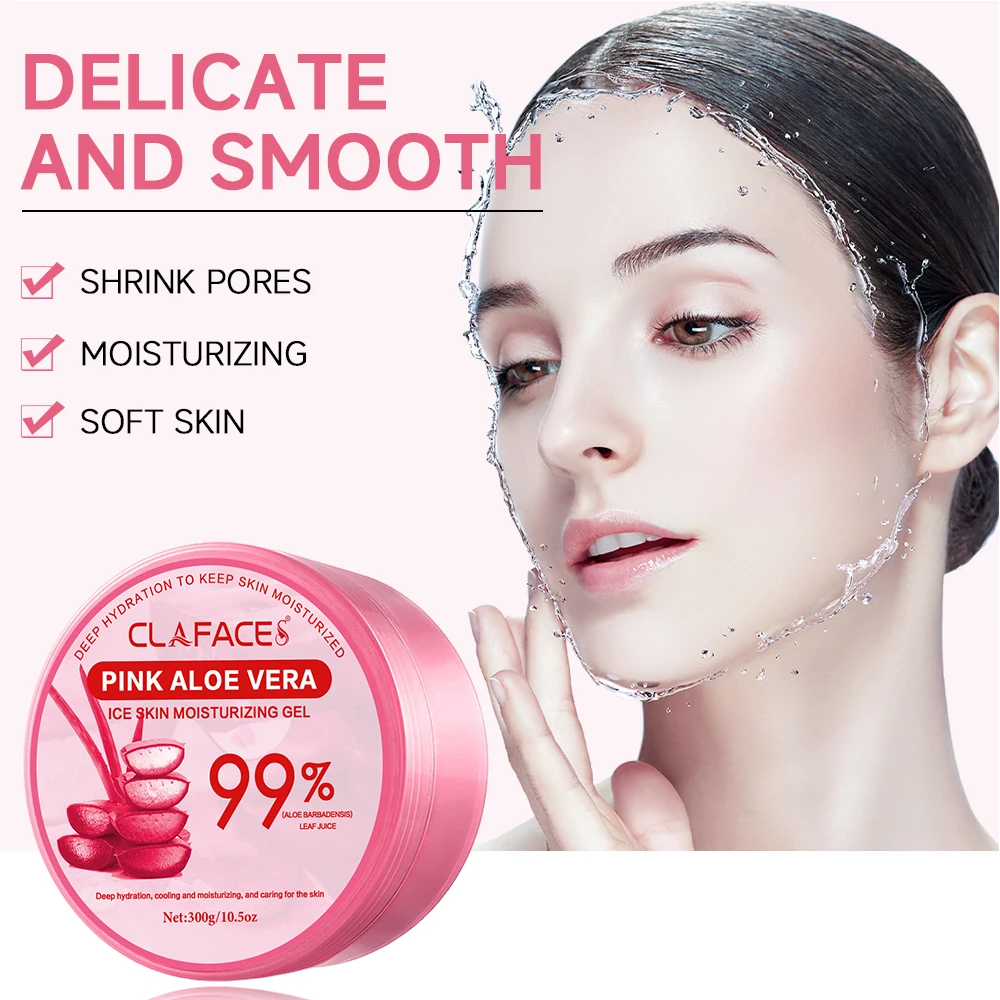 CALFACES Pink Aloe Ice Skin Soothing gel Non sticky Face Nourishing Deep Nourishing Skin Smoothing Sunscreen Repairing Sunburn