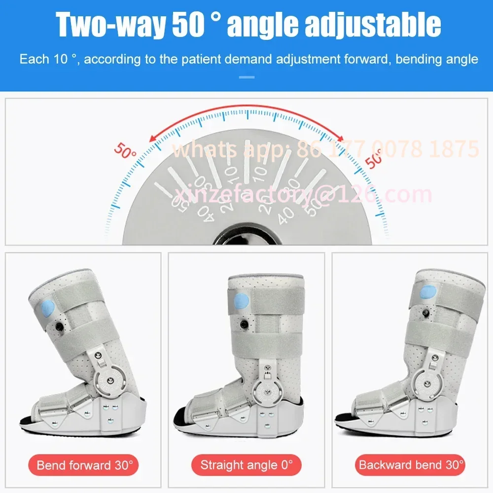 Customizable Tall Air ROM Walker Boot - Orthopedic Fracture Recovery Brace for Broken Foot, Ankle Sprain, Post-Surgery Support