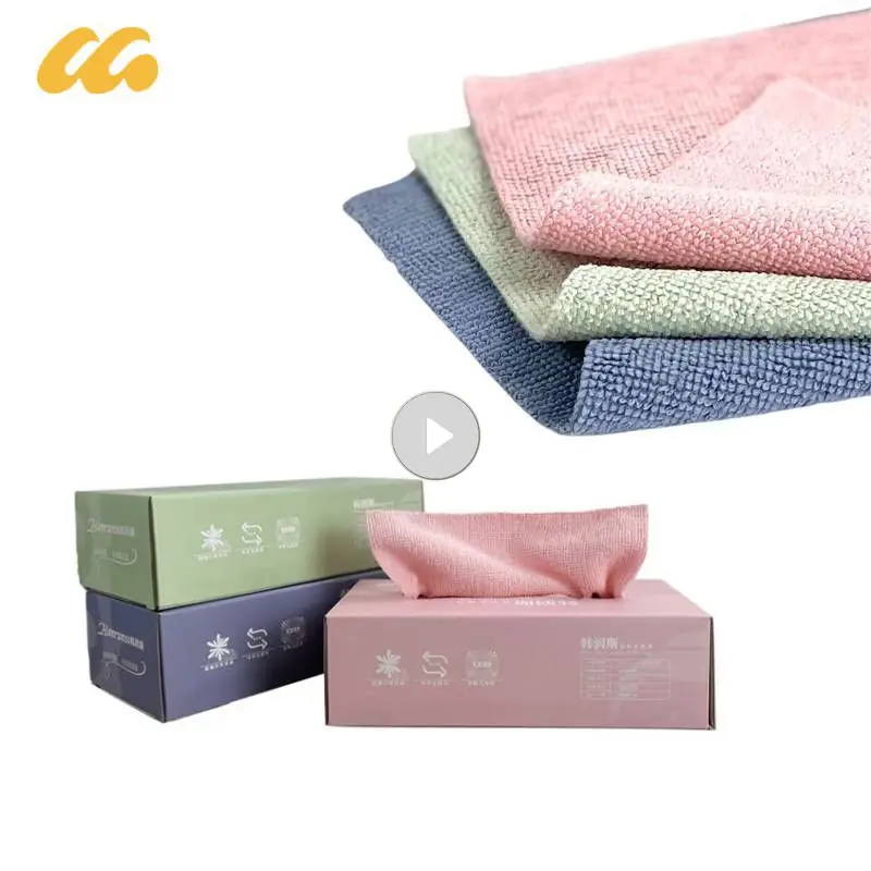 Extractable Rag 1 Box Of 20 Disposable Rags Scouring Towel Dish Absorbent Lint Microfiber Lazy Cleaning Pad Oil Clo Kitchen