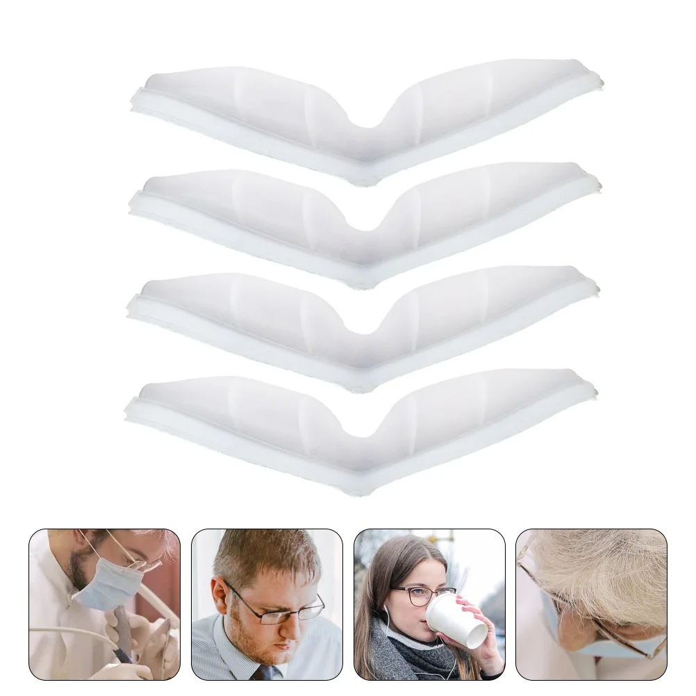 

4Pcs Mist Preventer for Glasses Anti-Fog Eyewear Silicone Protector Internal Mask Bracket Foggy Lens Solution Portable Reusable