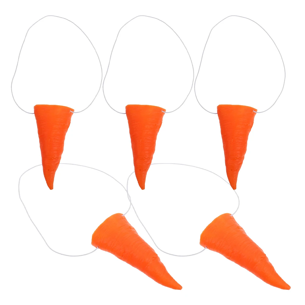

5 Pcs Cosplay Nose Decor Decorative Snowman Carrot Diy Ornaments Props Carnival Supply Craft Carrots