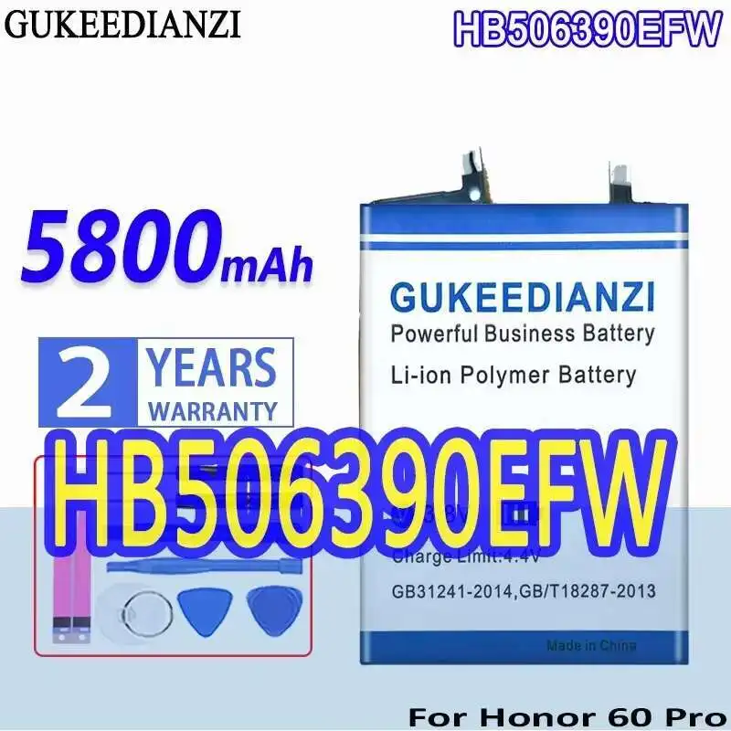 

HB506390EFW Reliable Power Mobile Phone Battery For Huawei Honor 60 Pro 5800Mah