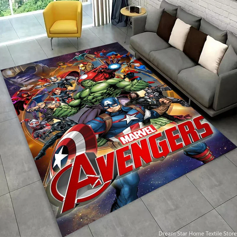 Disney Avengers Marvel Carpet for Living Room Decoration Children\'s Crawling Mat Doormat Large Area Rug Games Washroom Floor Mat