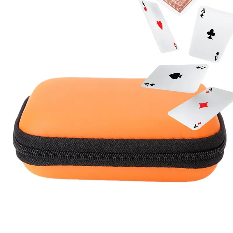 Hard Case Board Game Storage Box Waterproof EVA Poker Zippered Small Bag Mini Children Game Cards Portable Holder Mini Bag