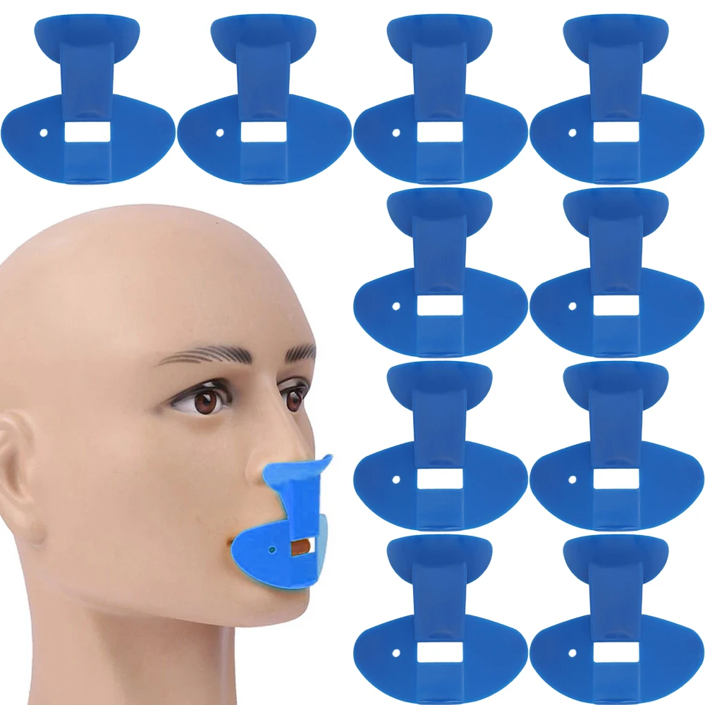 1-10PCS Nose Whistle Plastic Resonance Dark Blue Hygienic Nasal Flute Clarity Improvement Training for Toddlers for Practice