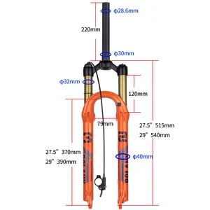 Bolany Mountain Bike Fork 29 inch Bike Suspension MTB Suspension fork Shock Absorption fork 9 Main Sales Suspension Aro 26 - №1
