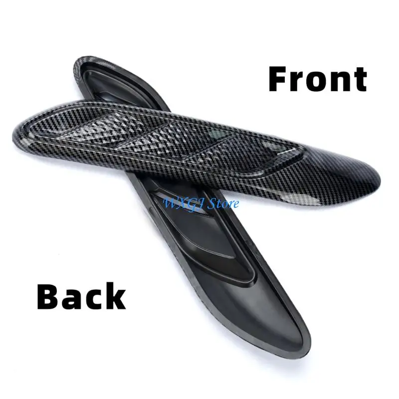 37JE Car Exterior Side Guard Decorative Vents with UV & Quick On Designs Auto Side Guard Vents for Vehicle