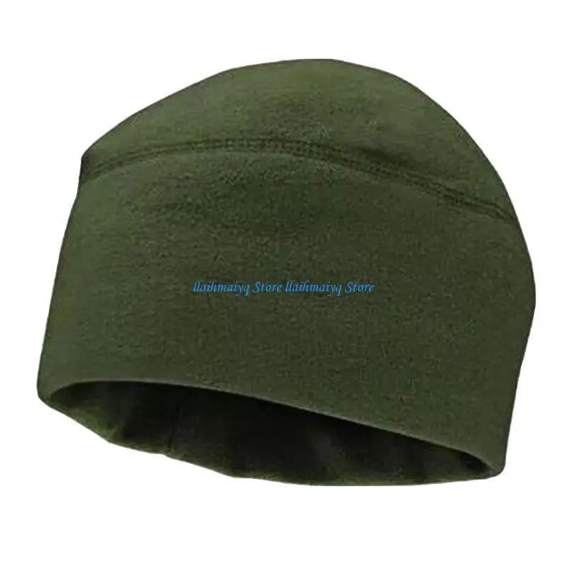 

573B Fleece Hat Winter Warm Unisex Solid Color Windproof Hiking Fishing Hat