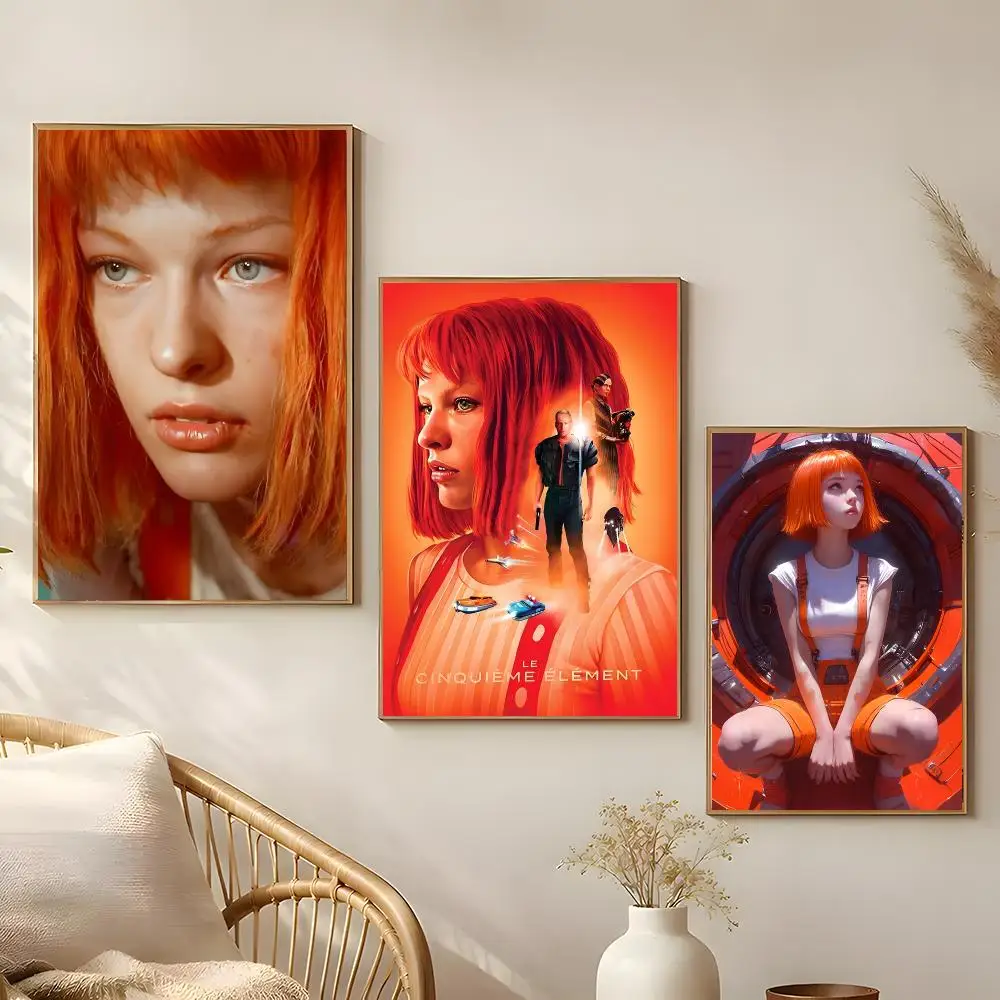 Movie The Fifth Element Poster Poster Self-adhesive Art Waterproof Paper Sticker Coffee House Bar Room Wall Decor