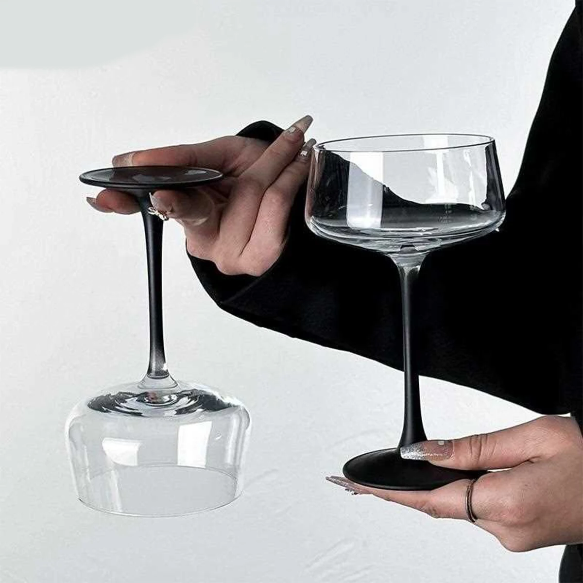 (Can Engrave Logo) 240ML Colored Glass, Martini Cup, Bar Cocktail Glasses, Party Goblets, Red Wine Glasses, Champagne Cup