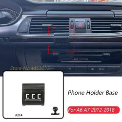Car Phone Holder Base Only For Audi A6 c7 4G A7 4G8 2012-2018 Fixed Air Outlet Bracket Base Accessories Diameter 17mm