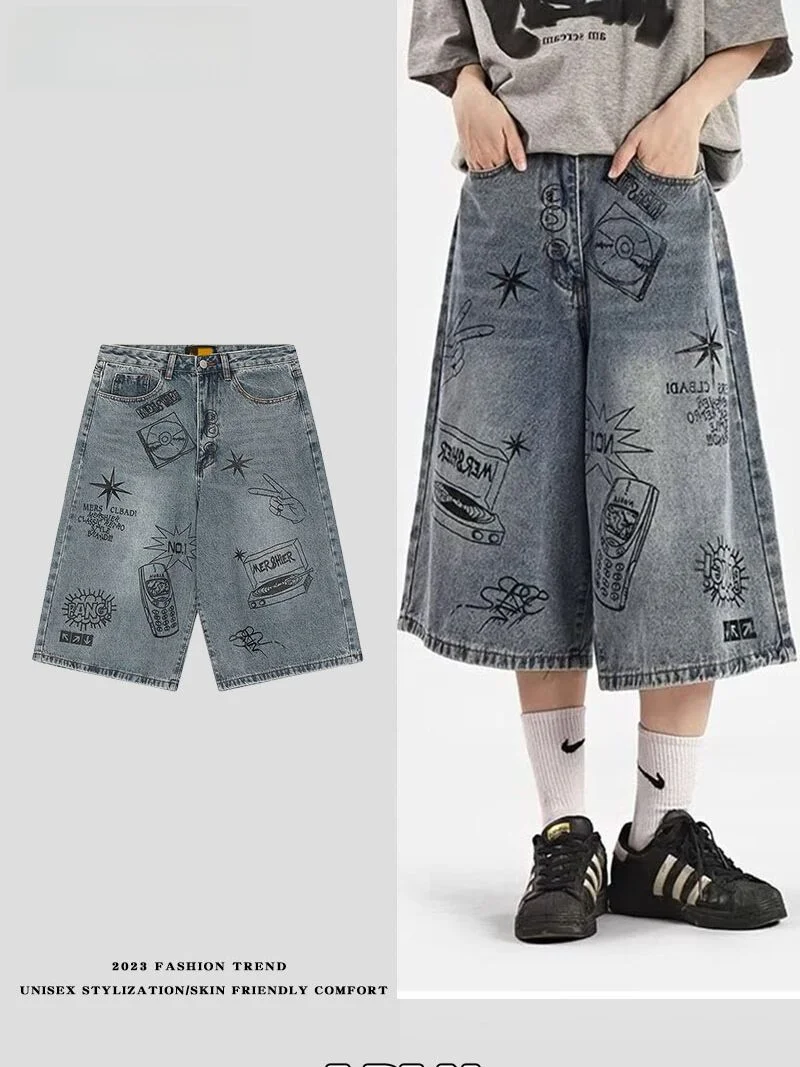 

LPLN Design Sensation Streetwear fiti Vintage Straight Leg Jeans orts mid Waist Youth Faion Casual Straight Cut Trousers