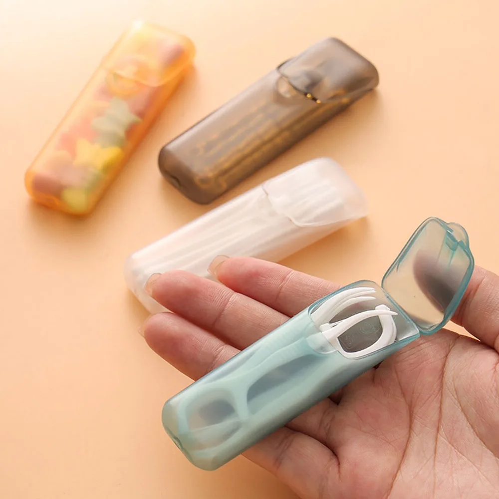 Food Grade PP Mini Portable Storage Box Pill Capsule Organizer for Toothpick Dental Floss Small Accessories Storage Container