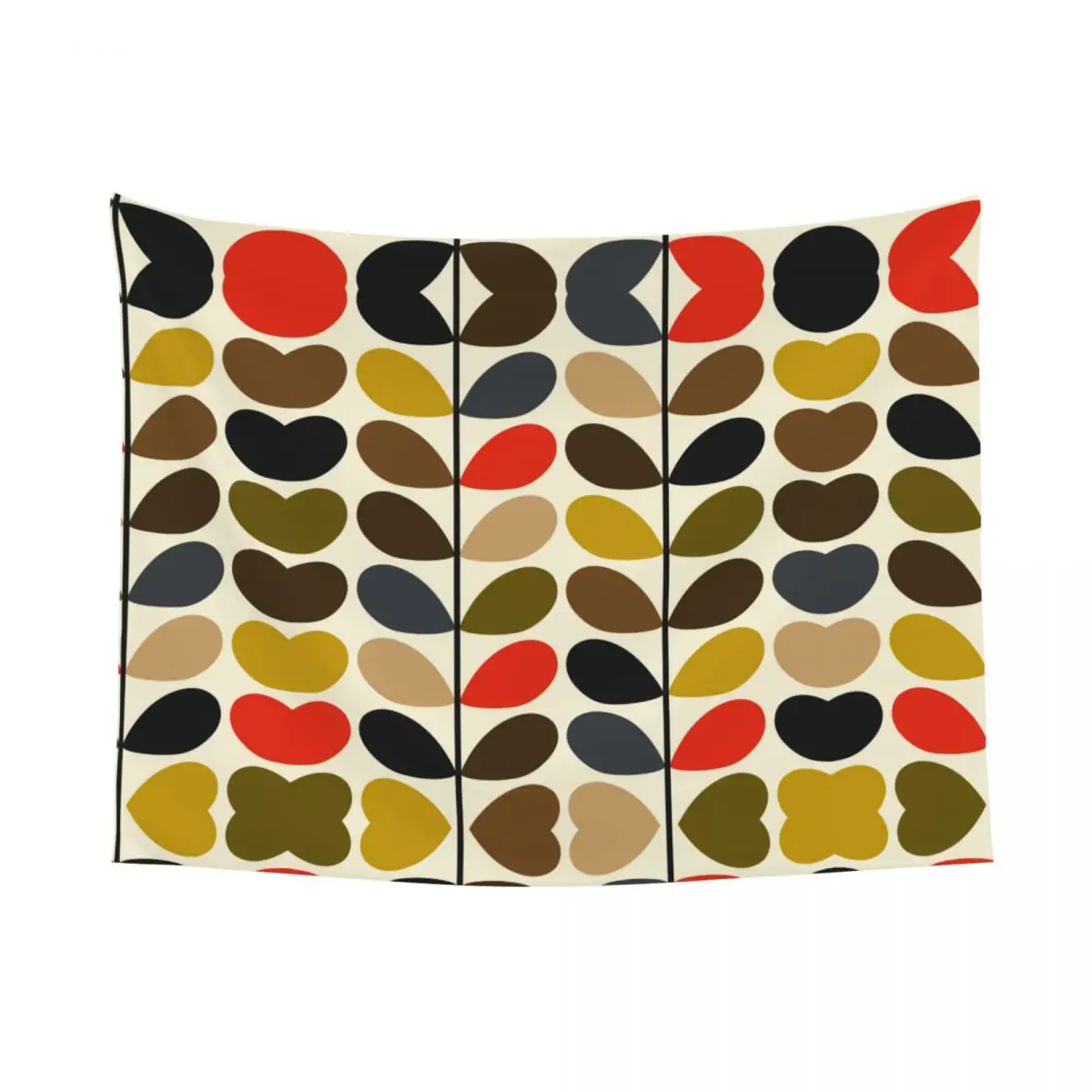 Orla Kiely  Multi Stem Hippie Tapestry for Living Room Dorm Decoration Mid Century Scandinavian Geometric Tapestries Home Decor