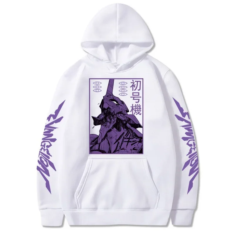 EVANGELION Eva Hoodie Sweatshirt Winter Oversized Thick Long Sleeves Pullover Unisex Fashion Warm Streetwear Hooded Hoodie Gifts