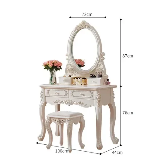 Nordic style with makeup mirror makeup table in the bedroom