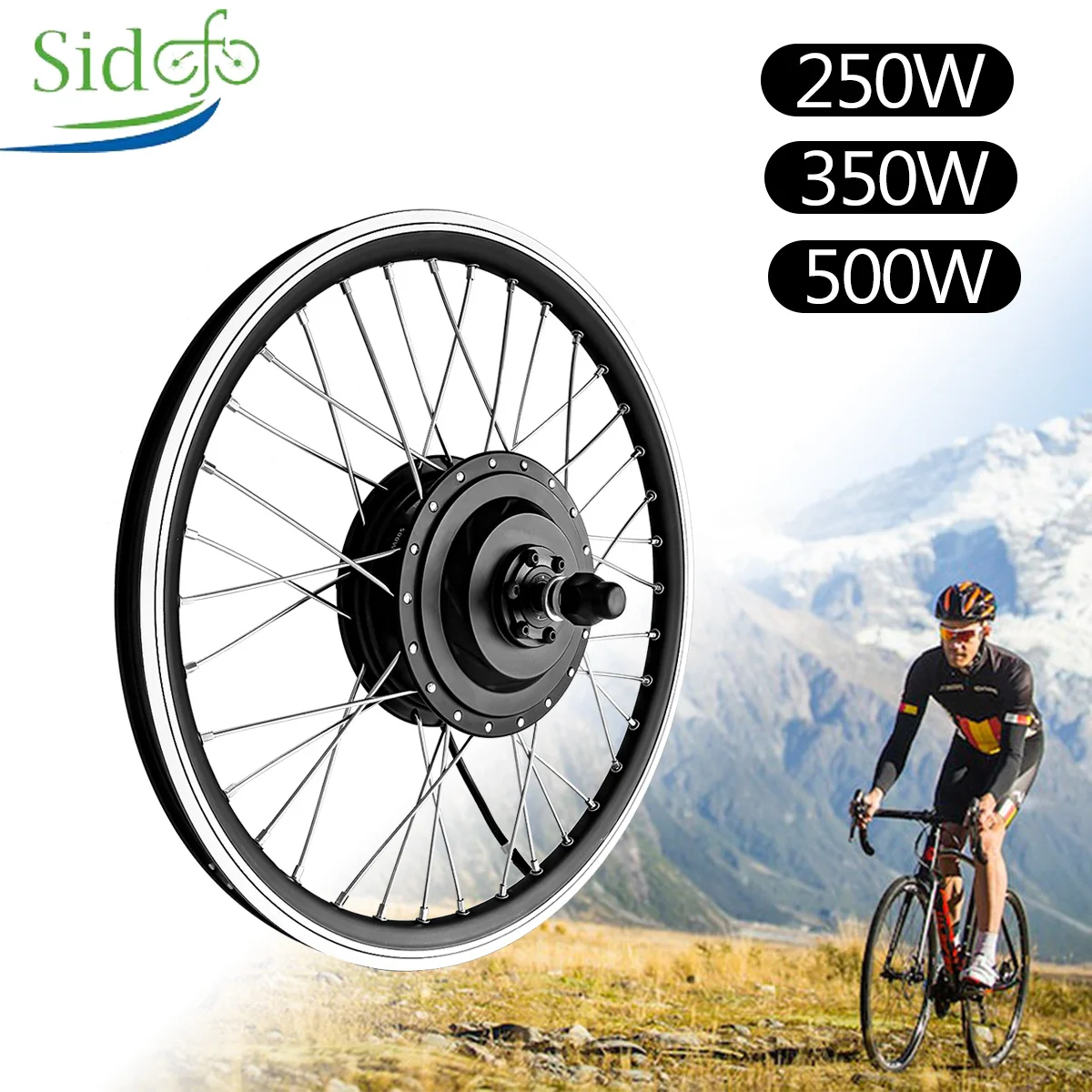 Electric Bicycle Front Hub Motor 250W 350W 500W Brushless Gear Motor Rear cassette wheel E-Bike Motor Wheel 20in-700C