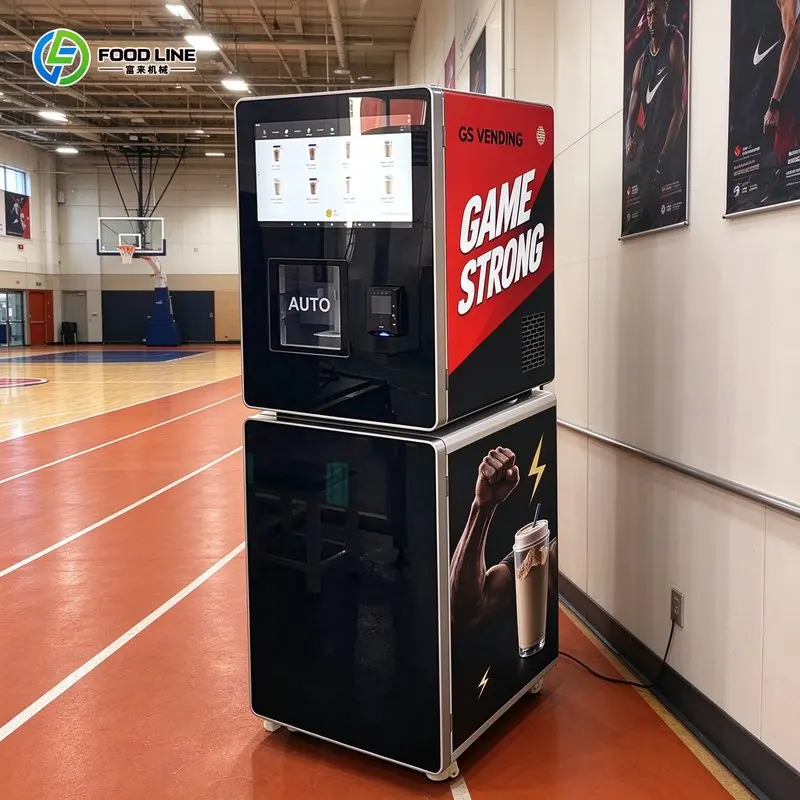 Protein Shake Vending Machines Support Multiple Payment Methods Automatic Compatible Gyms Domestically FL Customized