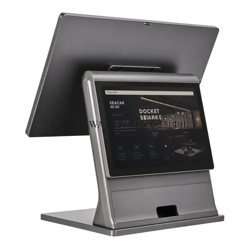 15.6 Inch LFT LED Touch Screen with Metal Stand for Small Business Restaurant Office or Cash Register POS