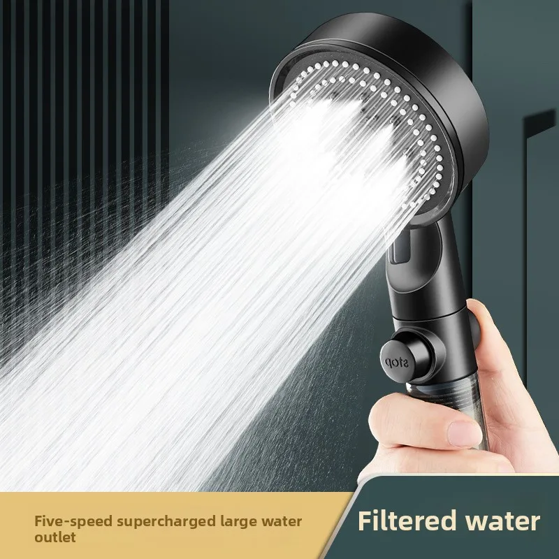 Pressurized Shower Nozzle Set Household Super Shower Bath Yuba Water Heater Shower Head Pressurized Hose Bathroom