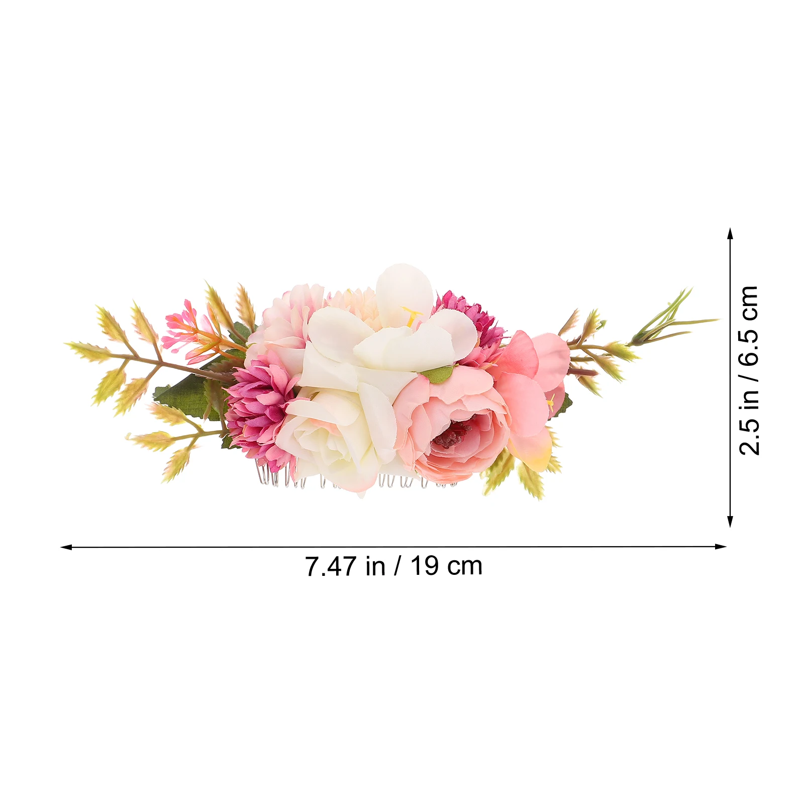 

Elegant Bridal Flower Hair Comb Wedding Side Bobby Floral Insert Accessories for Women Styling Decorations Party