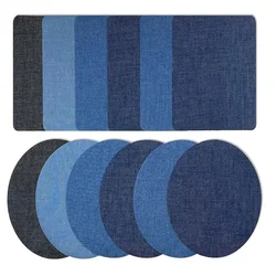 10Pcs Iron-on Jean Patches for Jeans Clothing Repair Elbow Pants Knees Patches DIY Apparel Jeans Bag Coats Appliques Badge Decor