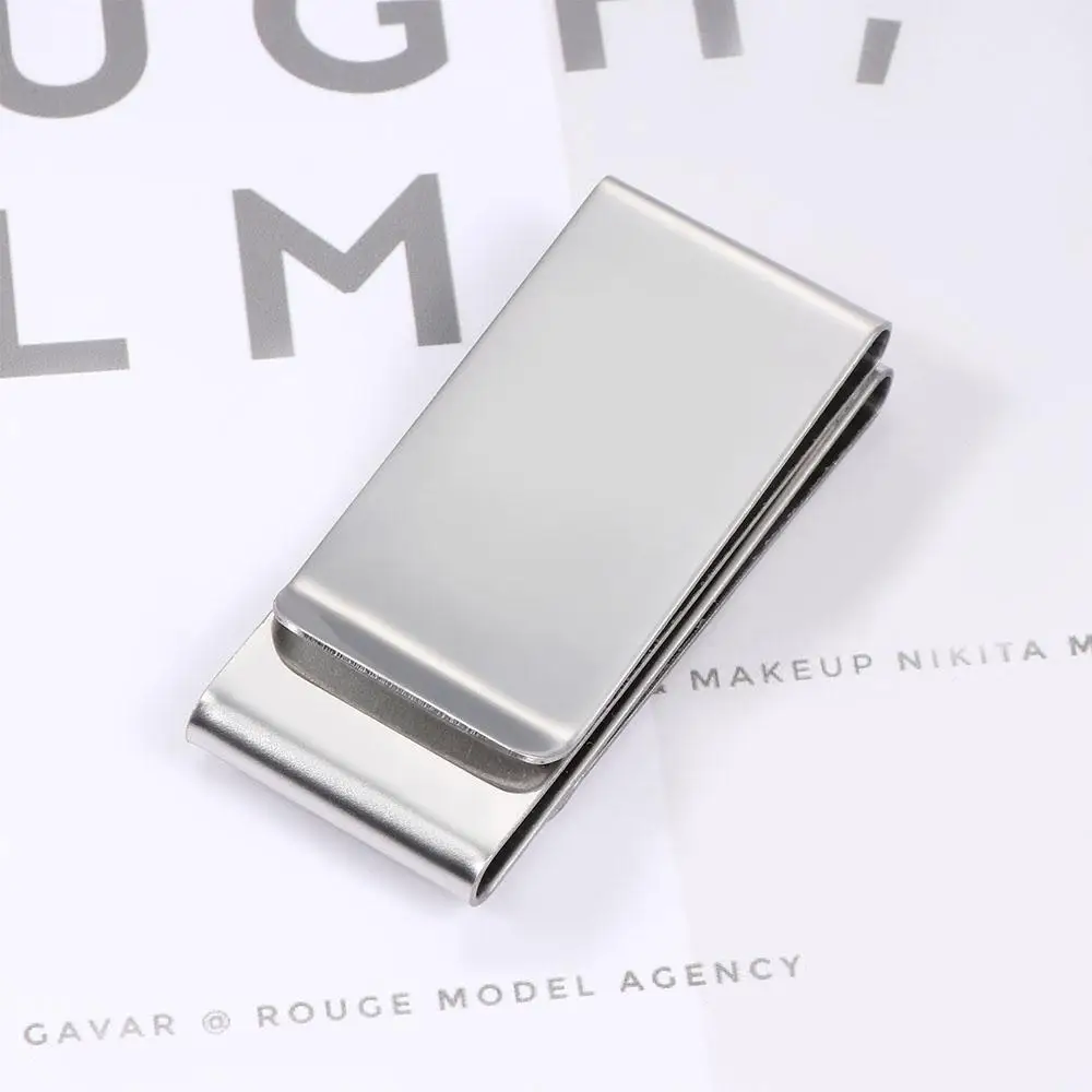 

Money Clip Fashion Silver Card Clip Clamp Metal Bill Man's Holder Clips Money Credit Cards