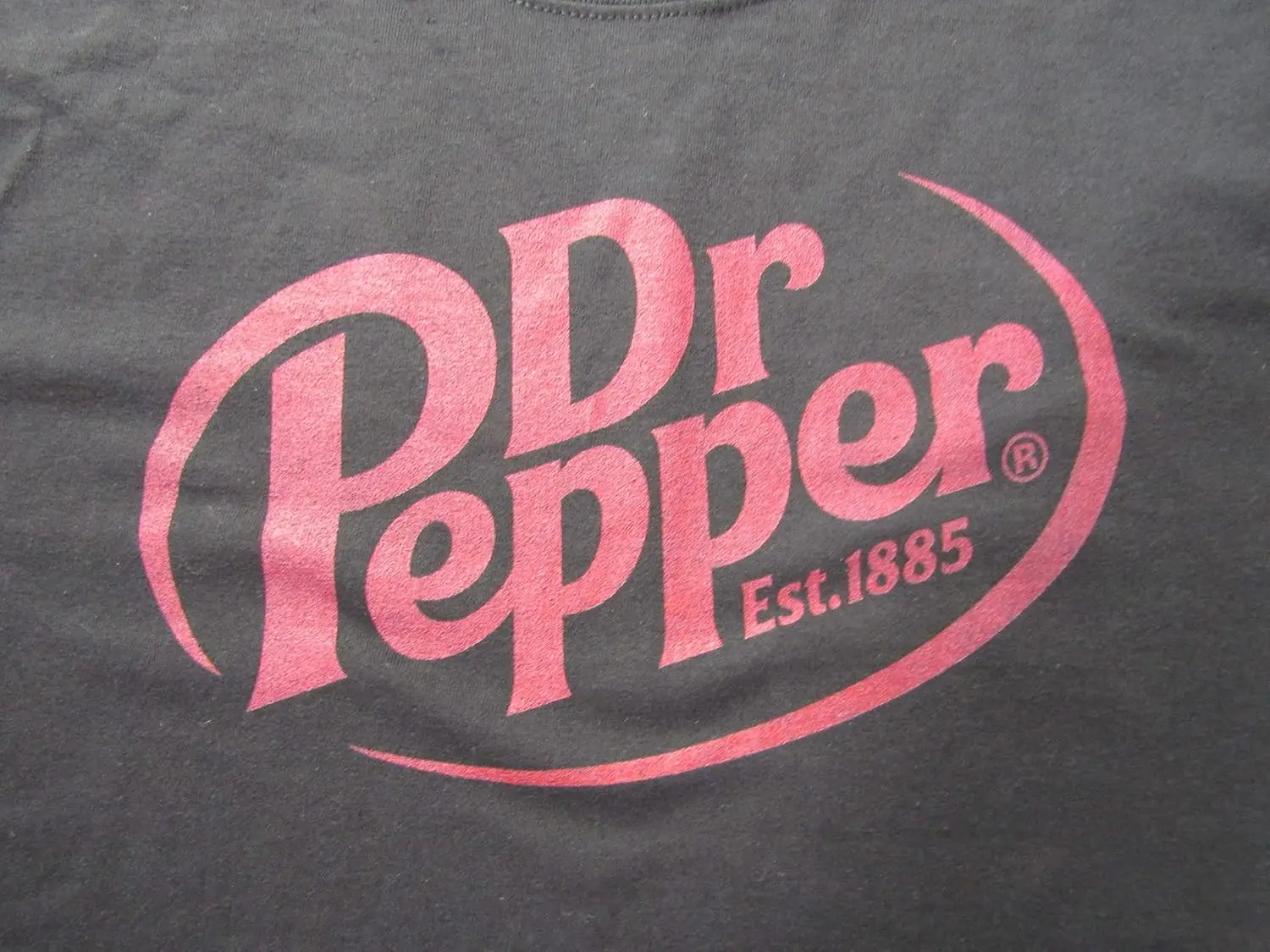 Dr. Pepper Est. 1885 Maroon Logo Men's Black Graphic Tee