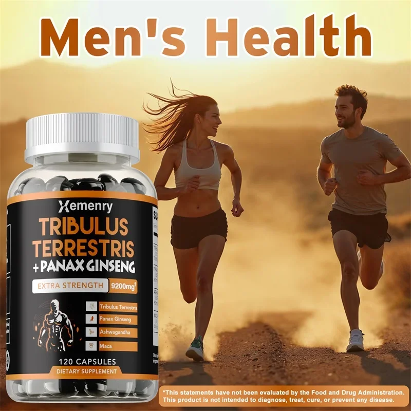 

Tribulus Terrestris + Ginseng Capsules - Support Muscle Growth, Enlargement, Increase Strength