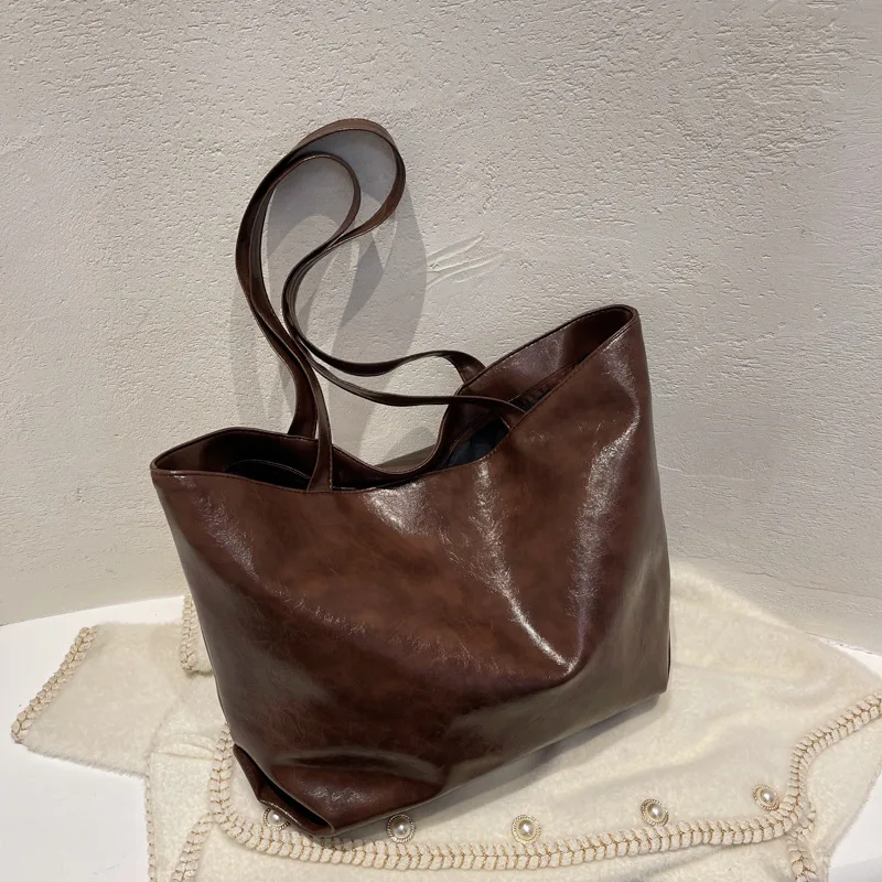 

NEW Women Bag Designer Handbag Large Capacity Soft Shoulder Bag PU Leather Commuting Bags for Women Shopper Tote Chic
