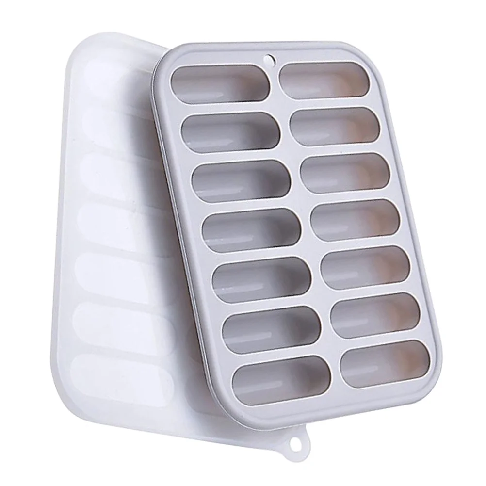 

1pc Silicone Ice Cube Tray Flexible Non-Stick Baking Mold For Sausage Diy Home Kitchen Stackable Freezer Tray - Eco Friendly