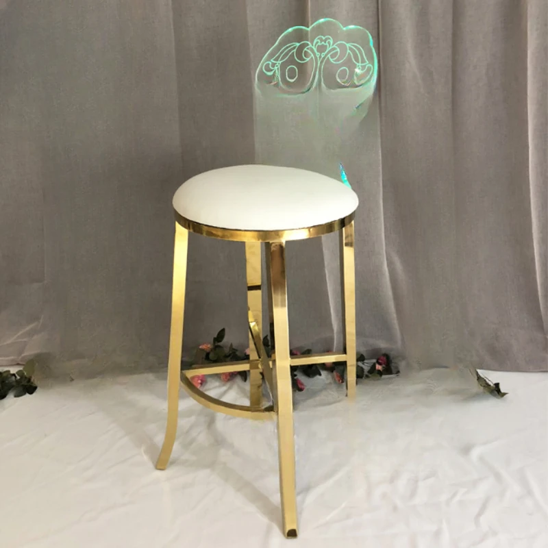 Customized back light up metal legs  acrylic bar counter stool for sale